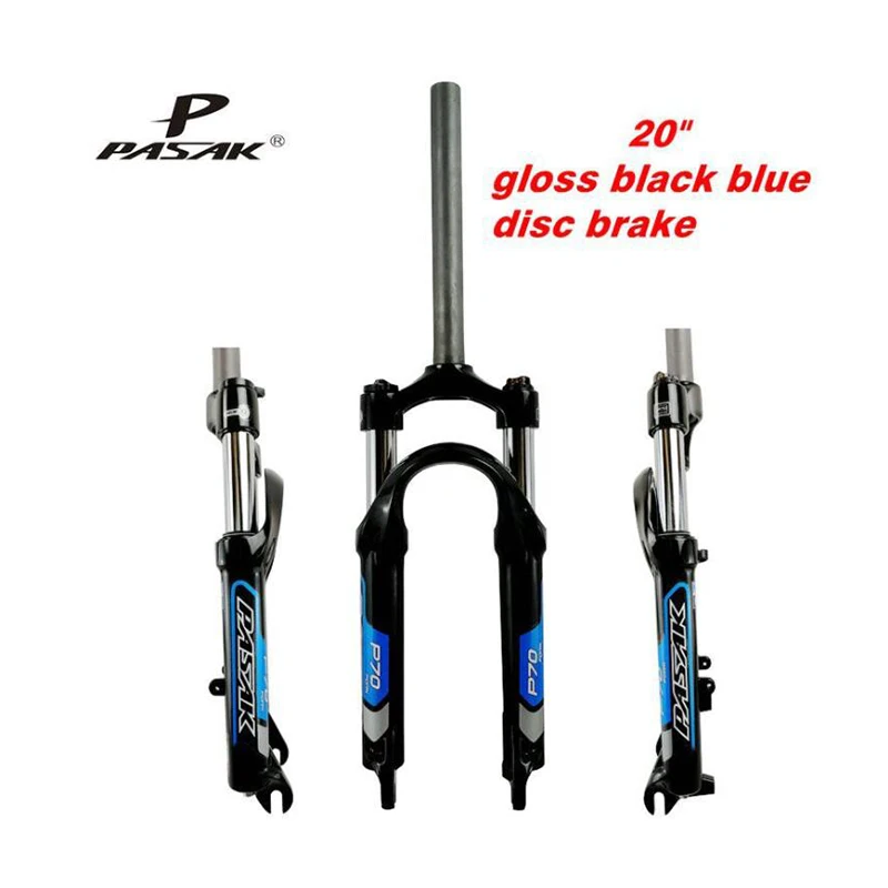 PASAK-Folding Mountain Bike Fork, Suspension Shock Absorber, Soft Adjustable Lock, 20 \