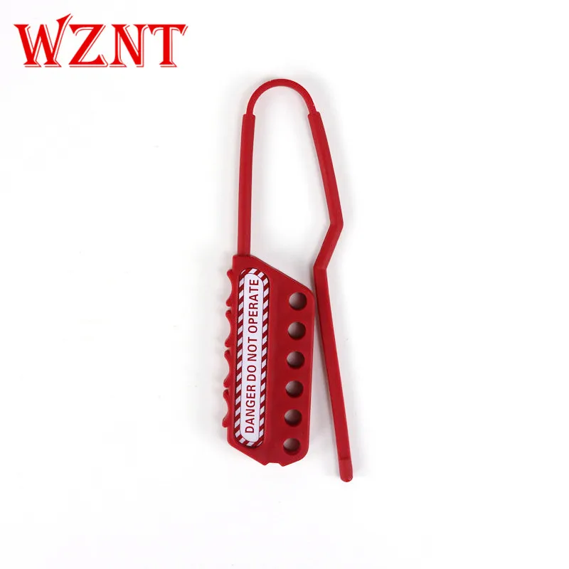 10pcs NT-NH02 NT-NH03 3 Holes 6 Holes Red Plastic Lockout Hasps,Universal Nylon Safety Lockout Hasp