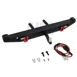 Trx-4 Aluminum Alloy Rear Bumper With Trailer Hitch Upgrade Parts For 1/10 Rc Crawler Car Trax Trx4 Defender Bronco