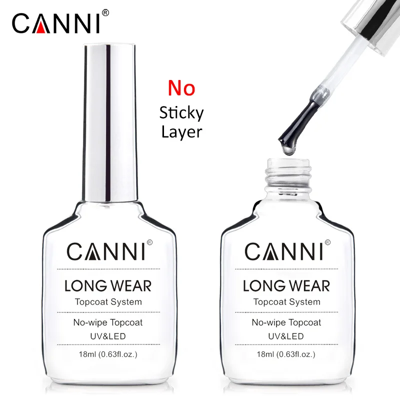 CANNI 18ml TPO-freier Langanhaltender No-Wipe Bright Topcoat Peel-off Base Coat 5g Kristall Magnetischer Katzenaugen-Gel Funkelnder Glitzer-Lack – Detail 11