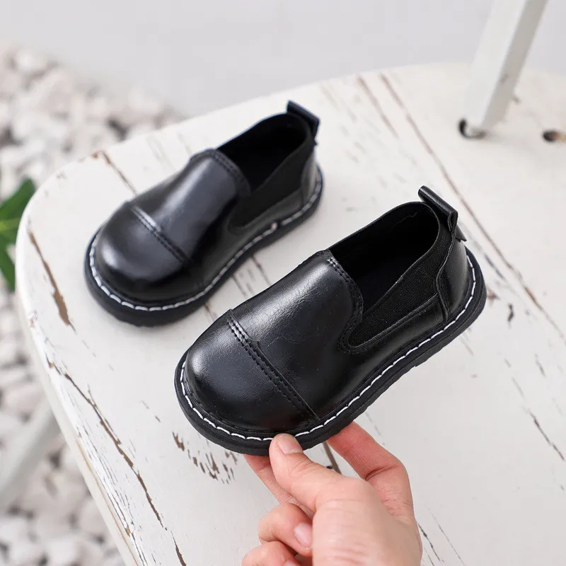 Spring Autumn New Baby Girls Shoes Soft Bottom Little Boys Leather Shoes Kids Chaussure Fille Black Yellow Wine Red 1 2 3 4 5 6T