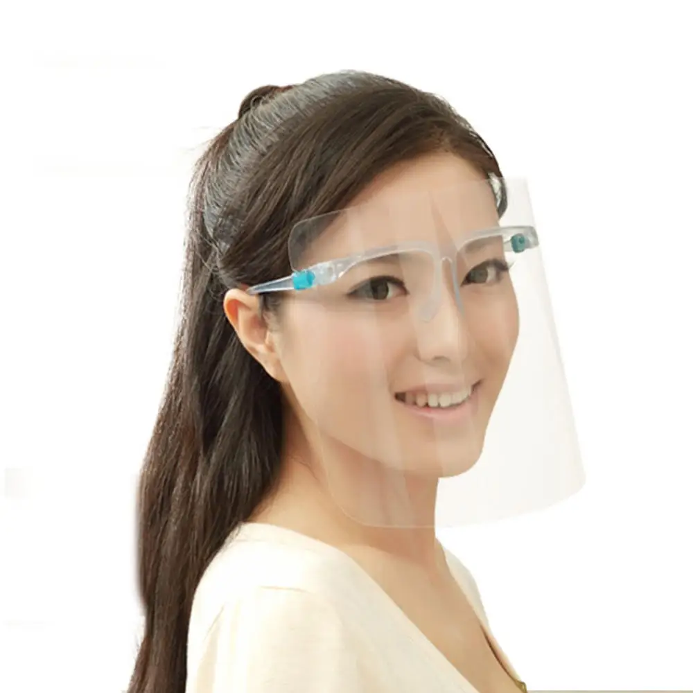 Transparent Anti-droplet Mask Full Screen Rotective Faceshield Cover Visor Dust Proof Anti Saliva Fog Plastic Baffle