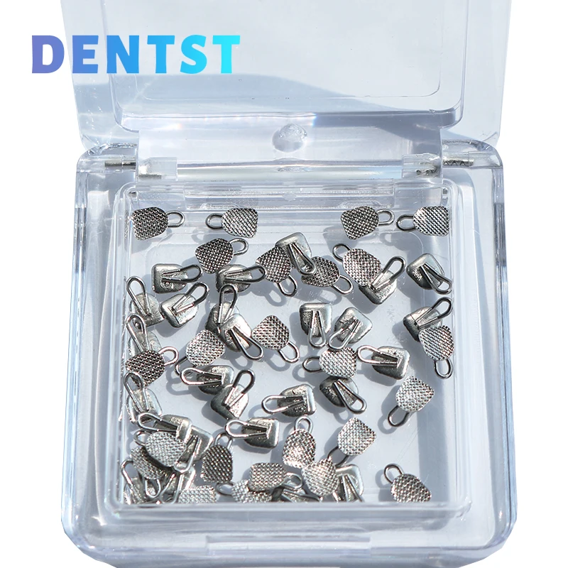 Dentst Orthodontics Dental Traction Hook 50pcs/Box Lingual Traction Chain Direct Bond Eyelet Ceramic Lingual Button Accssory