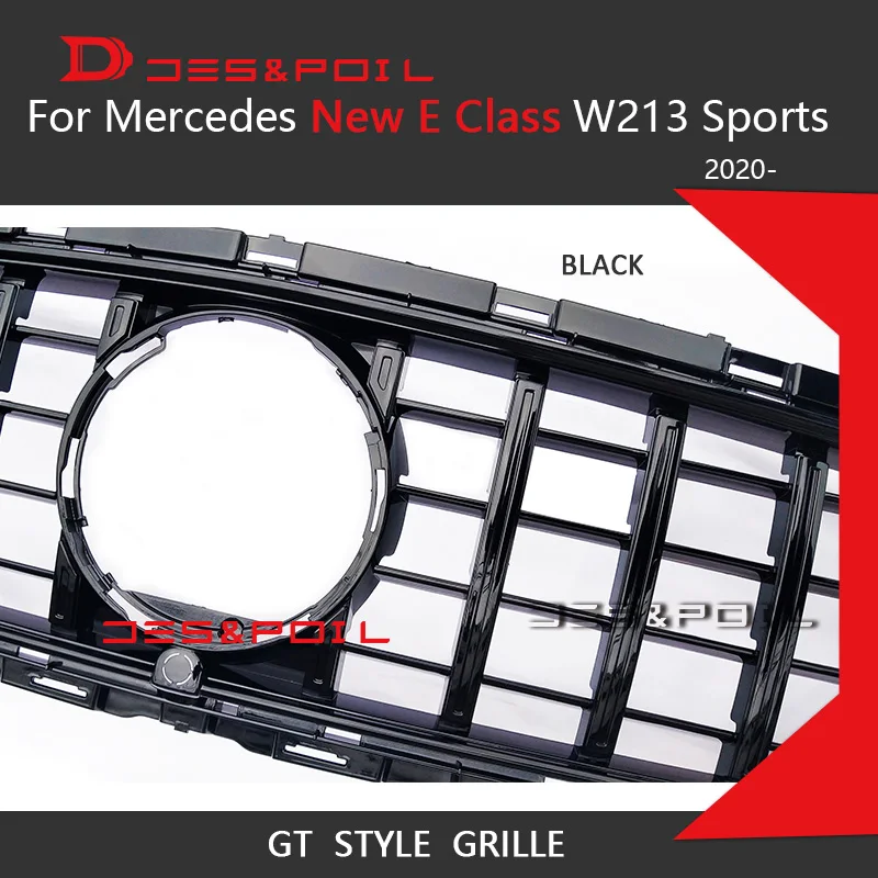 For Newest Mercedes Benz E class W213 GT Grille Vertical Grill E260 E300 E350 Facelift Amg Line Sports 2020 2021 Model