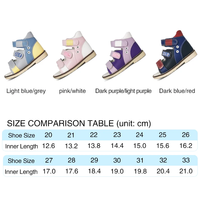 Sandalias para niños, zapatos ortopédicos de verano para niñas, calzado con soporte para arco de cuero Varus de pie plano para bebés de 1 a 8 años