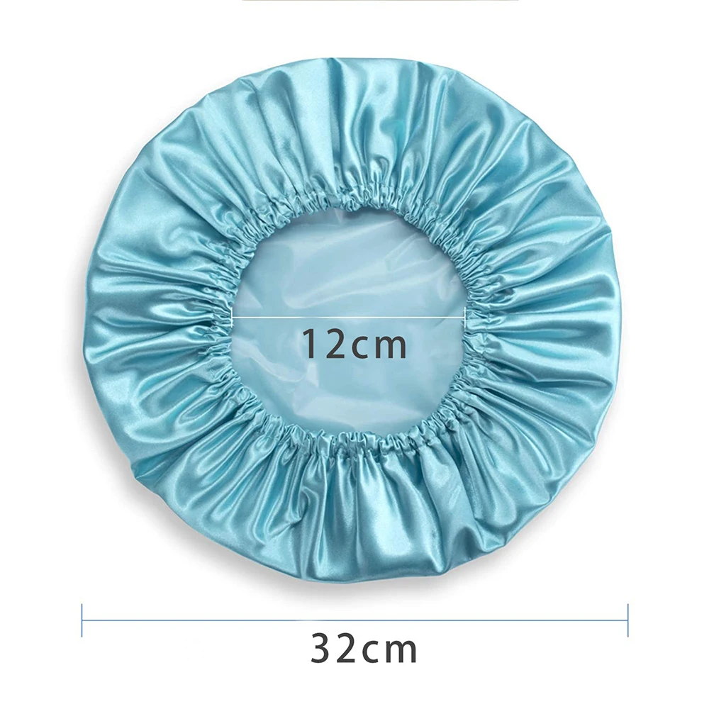 2024 new Home shower cap Double-layer Waterproof Shower Cap Solid Color Reusable EVA Shower Cap For Women