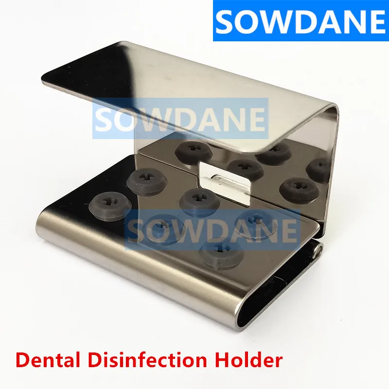 Dental Disinfection Holder Stander Dental Implant Bone Terphine Bur Placer Rack Stainless Steel Autoclavable