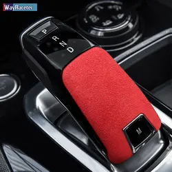 Ultrasuede Wrap Gear Shift Knob ABS Trim Cover Sticker For Peugeot 5008 3008 2008 208 508 2019 2020 2021 2022 Accessories