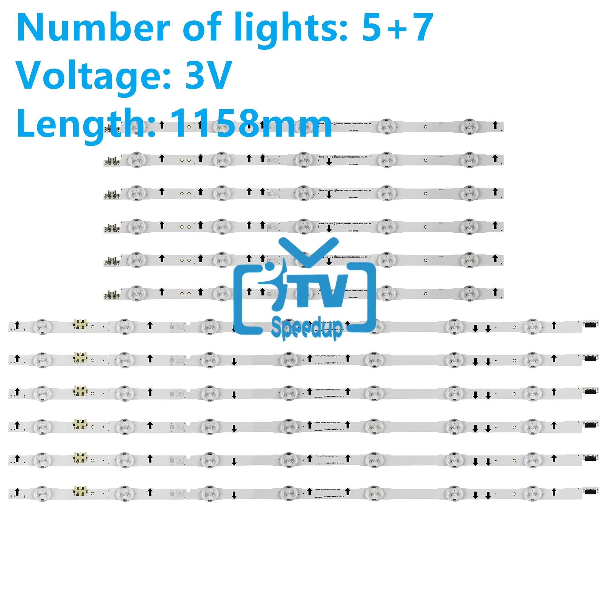 

12 pcs LED backlight strip For Samsung un55j5500ag un55j5500 un55j5500agxzd un55j5300ag un55j5300 un55j5300agxzd new