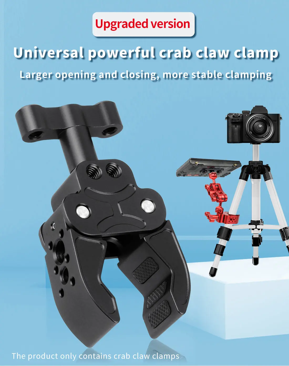Super Clamp Gelenk arm Krabben klaue c Typ Fotografie Blitzlicht Kamera Stativ Ein beins tativ halter Monitor Verlängerung sclip – Detail 2