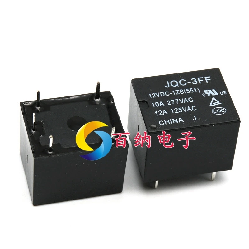 Free shipping  JQC-3FF-12VDC-1ZS(551)  HF 5   10PCS