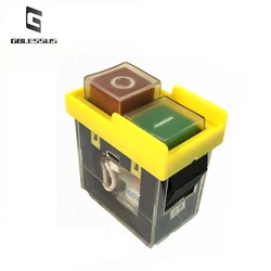 1PCS Electrician Switch KJD6 Self-locking AC220V Electromagnetic Start Button Machine Tool Accessories IP54 Waterproof Magnetic