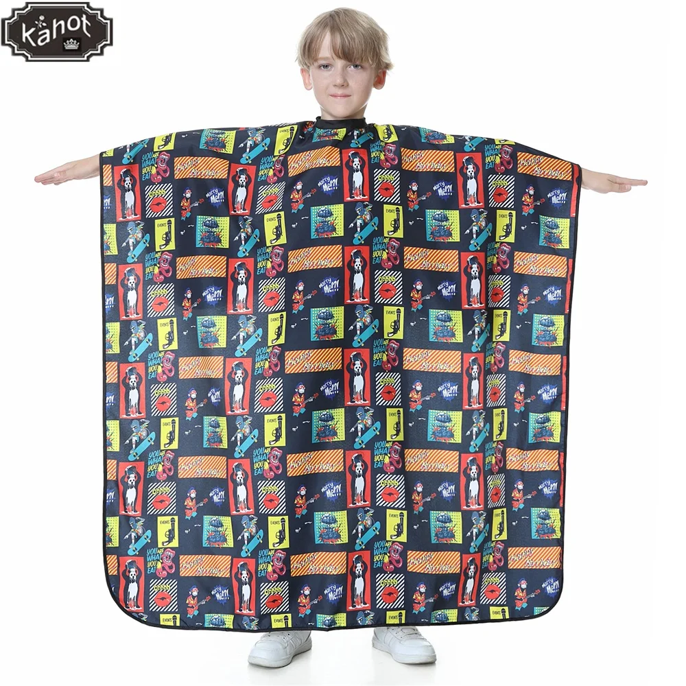 

Salon Professional Kids Waterproof Hair Cutting Cape Hairdressing Gown Hairdresser Barber Apron Child Home Hair Cut Cloak Wrap