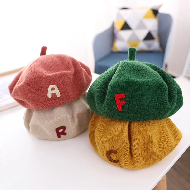 New pumpkin hat Fashion knit Beret Multicolor Children Baby Hats Autumn Winter Styling Accessories 2-6 years old kids hat