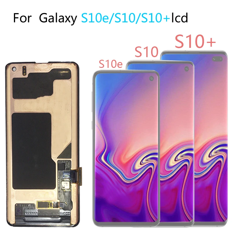 Super AMOLED LCD for SAMSUNG S10 LCD G9730 Display SM-G973 Touch Screen Digitizer For SAMSUNG Galaxy S10 Plus LCD G975 S10E lcd