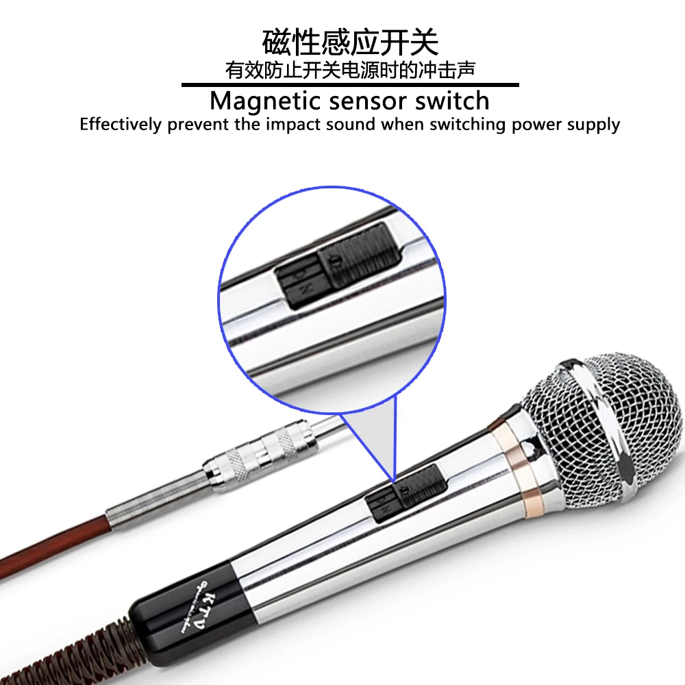 GAM-SC05 Professional คาราโอเกะแบบไดนามิกไมโครโฟนแบบมีสายสตูดิโอบันทึกไมโครโฟนสําหรับการแสดงบนเวที