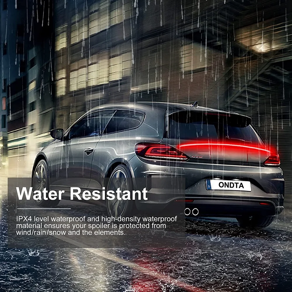 Oken LED الملونة العالمي المفسد الخلفي الجناح سيارة الفرامل أضواء خلفية سباق جذع سقف غطاء تمديد الملحقات مع البعيد 12 فولت