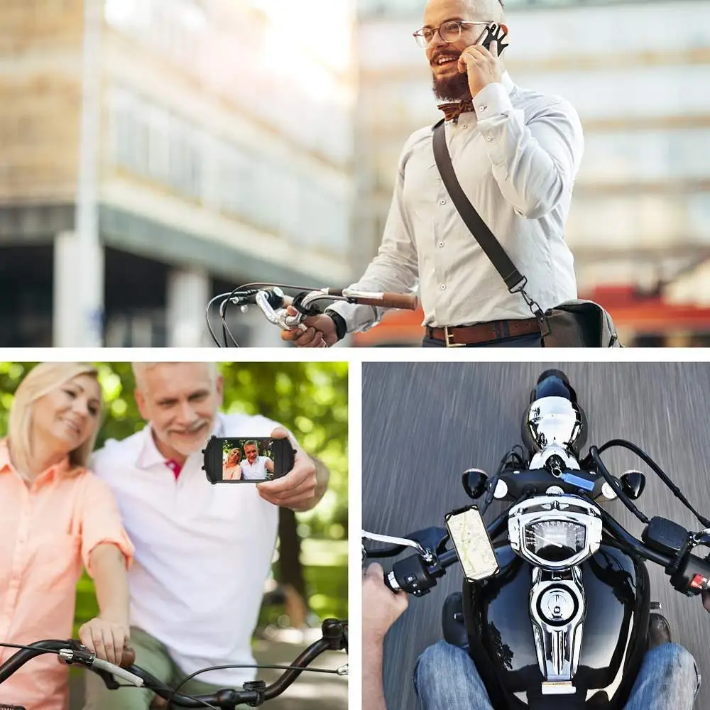 Universal Motorcycle Mobile Phone Holder Bike Handlebar Stand Bracket Bicycle Phone Holder for IPhone 7 XS Max Samsung Xiaomi 9