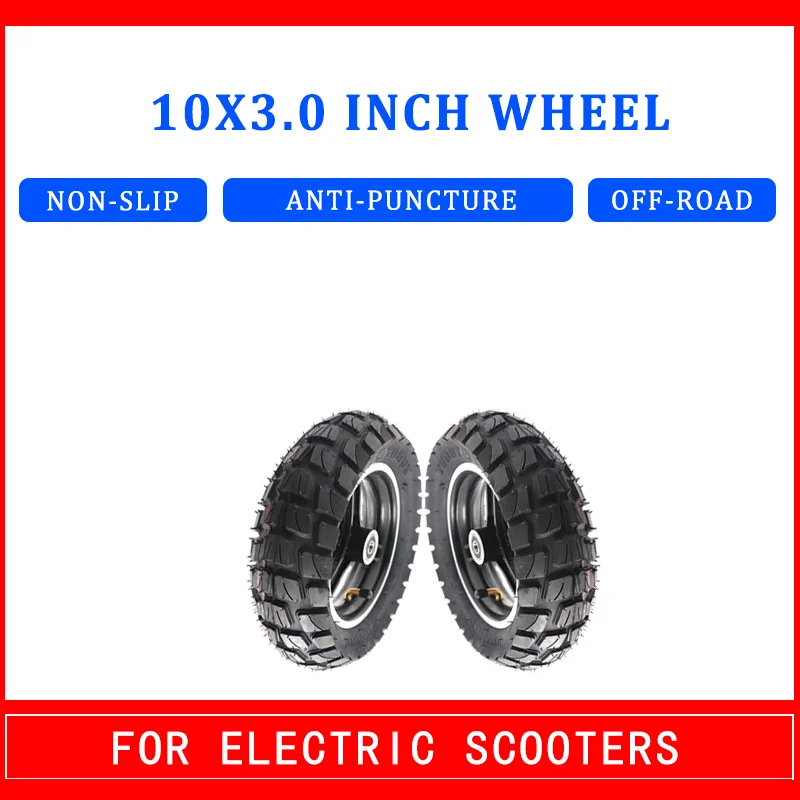 

10x3.0 10*3.0 10Inch Off-road Electric Scooter Wheel Alloy Hub 12MM For Speed Grace 10 Zero 10x KuGoo M4 Dualtron 255x80 80/65-6