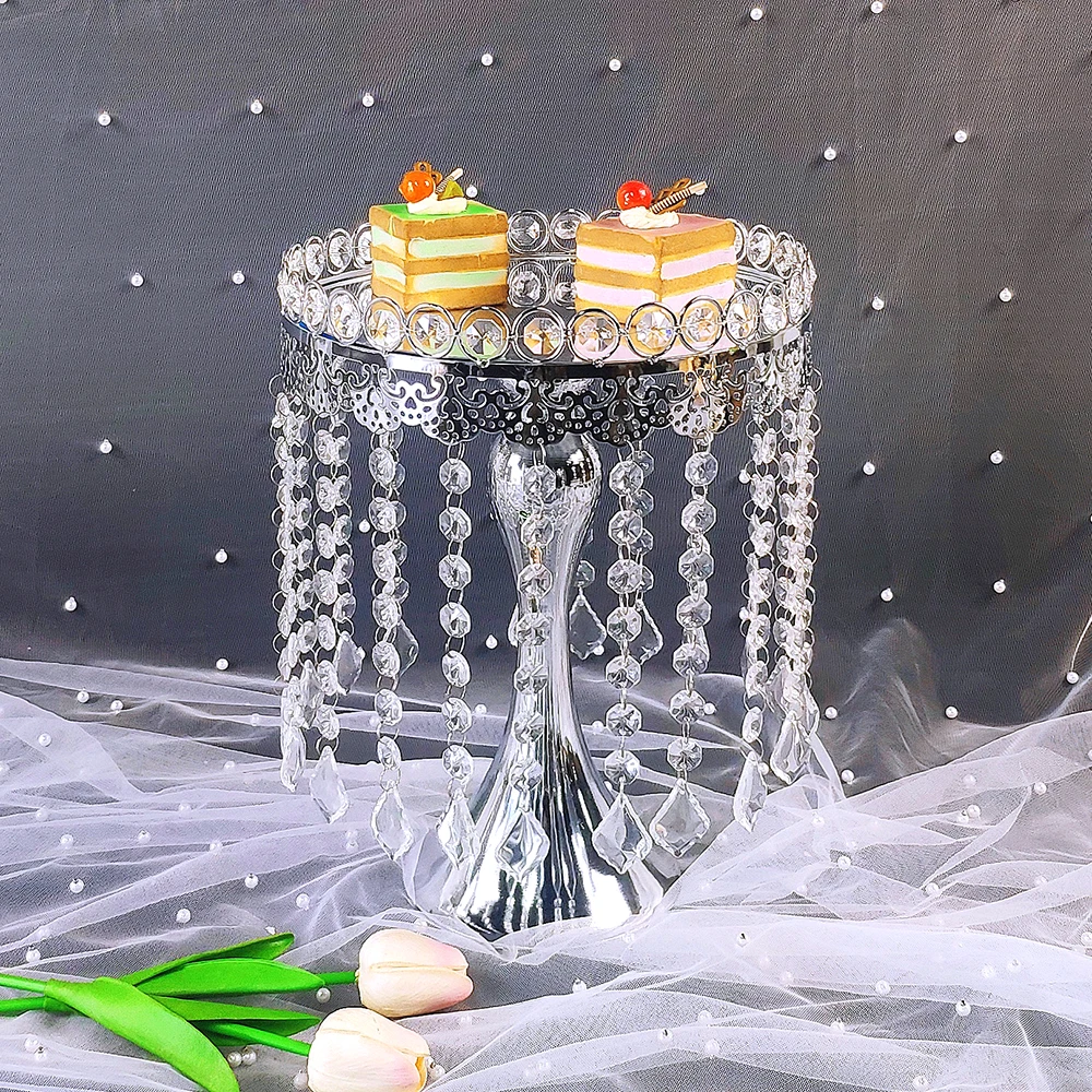 Silver Cake Stand Set, Gold Crystal Metal Cupcake Decorations, Dessert Pedestal, Party Wedding Cake Rack, High Quality