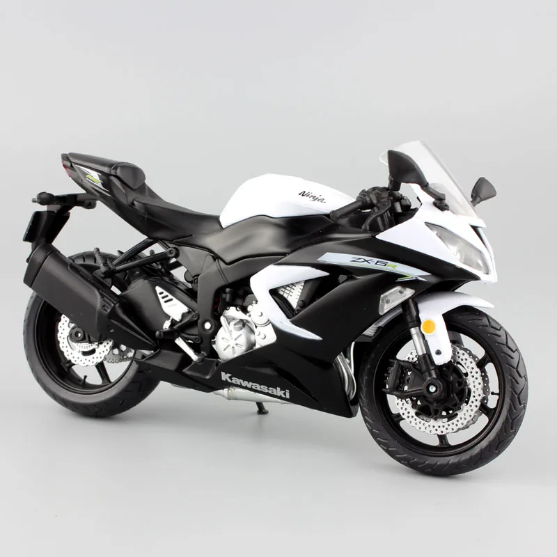 Green 1:12 Scale Automaxx Kawasaki Ninja ZX6R ZX-6R 636 Sport Bike Diecasts & Toy Vehicles Motorcycle Racing Model Replicas Kids