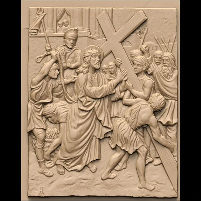 نماذج ثلاثية الأبعاد من Jesus لجميع المشاهد لجهاز التوجيه باستخدام الحاسب الآلي ، النحت والنقش ، تطمح Artcam ، نموذج الدين ثلاثي الأبعاد ، تخفيف تنسيق STL ، 14