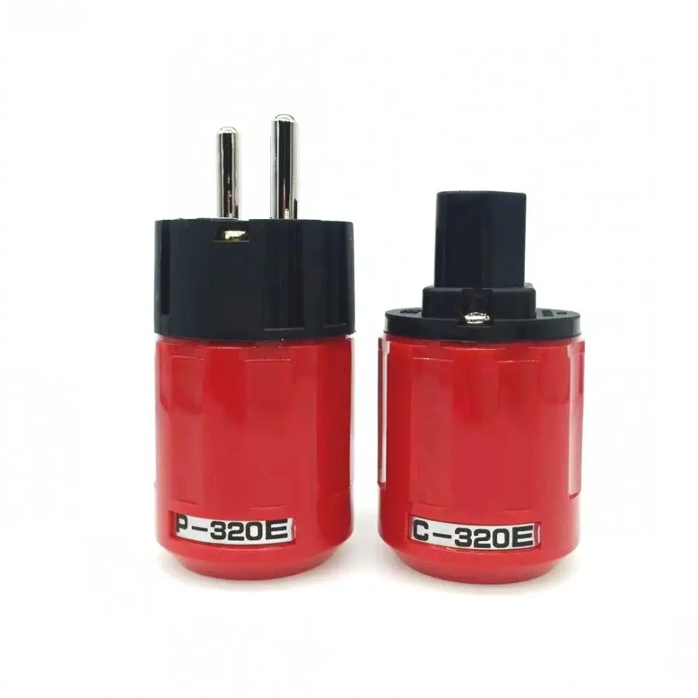 Oyaide HIFI P-320/C-320 Copper EU/US Schuko AC Power Plug Ver IEC Connector MATIHUR Pair