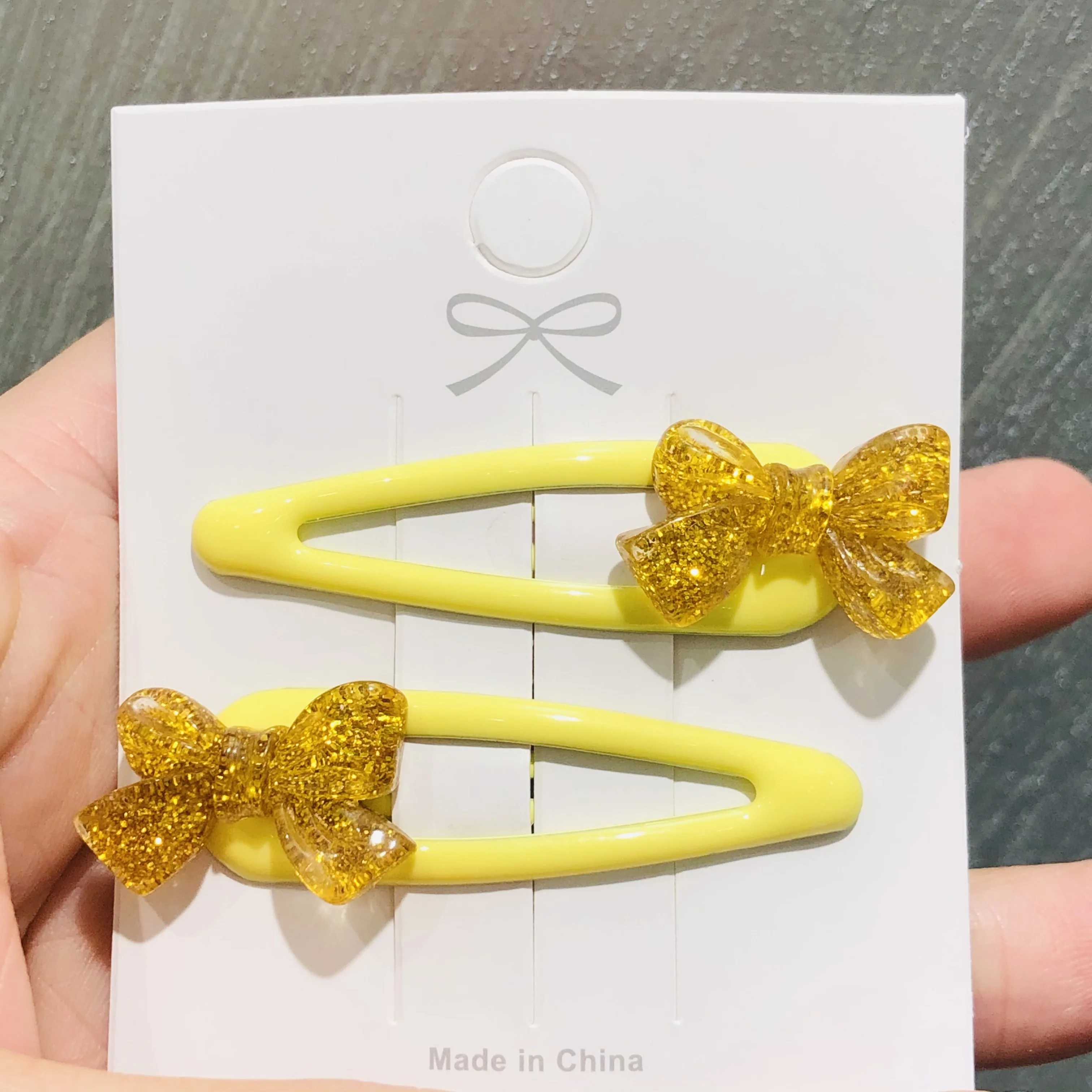 2Pcs/lot Shiny Bow-knot Rosette BB Clip For Girls Kids Handmade Boutique Mini Hairpin Hair Accessories Headwear