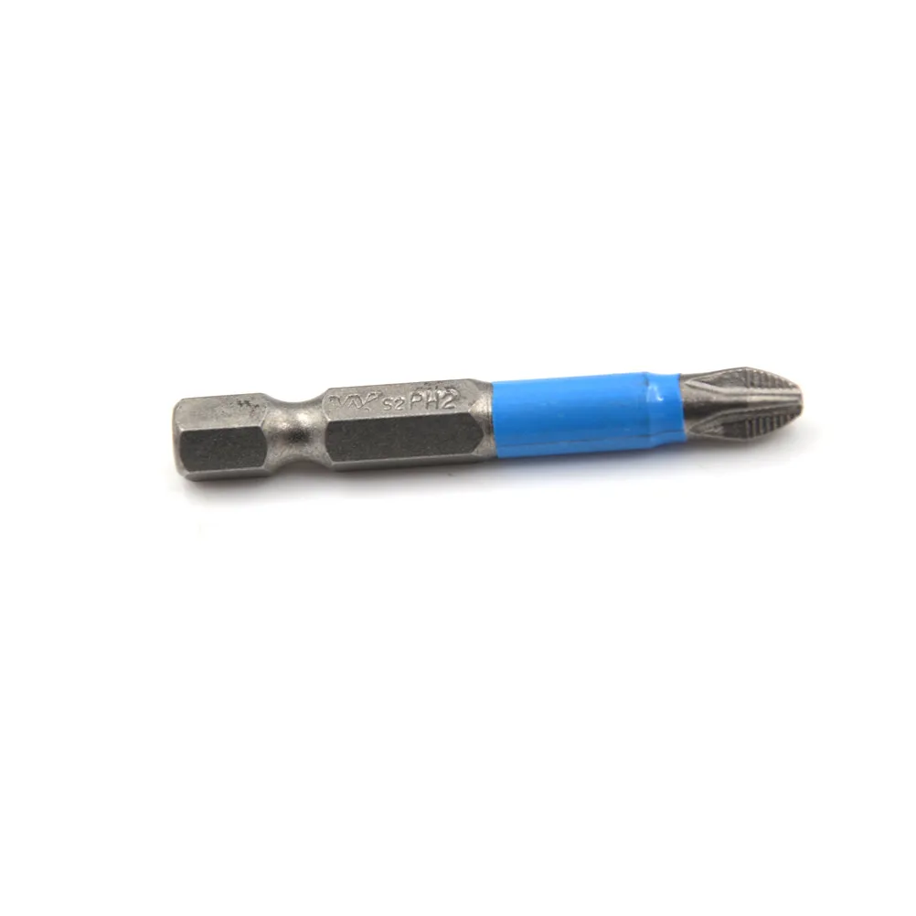 1pc 1/4 "hex liga magnética s2 única cabeça chave de fenda bits hex magnético anti deslizamento bits ferramentas elétricas comprimento 5cm