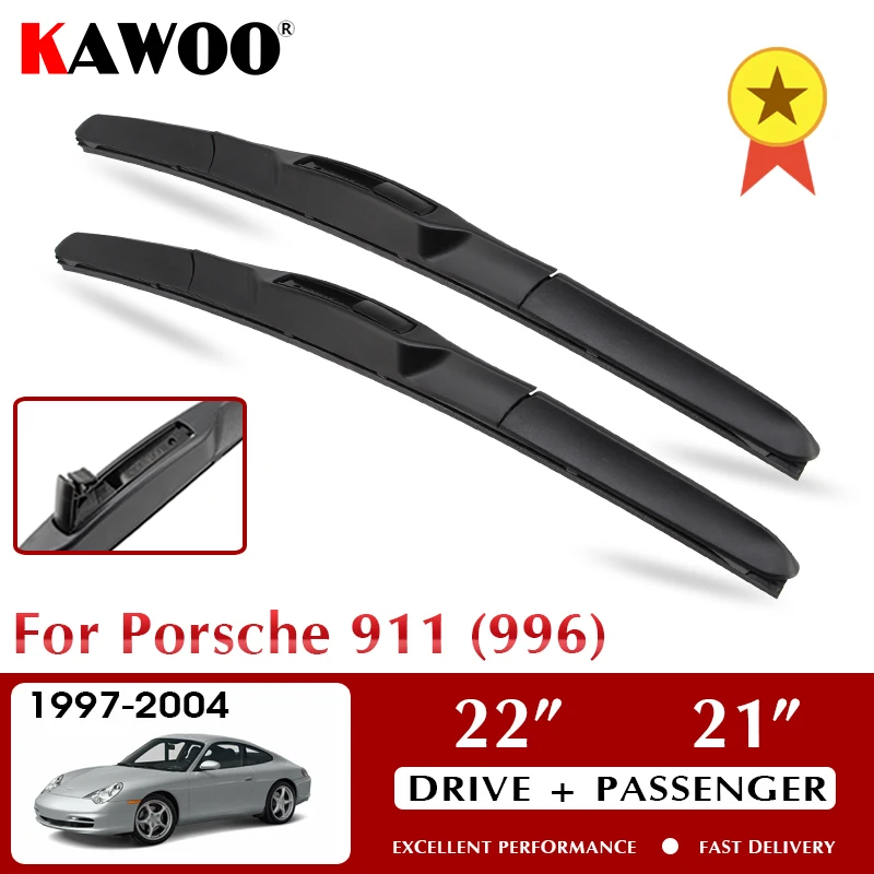 

KAWOO Wiper Car Wiper Blades For Porsche 911 (996) 1997-2004 Windshield Windscreen Front Window Accessories 22"+21" LHD RHD