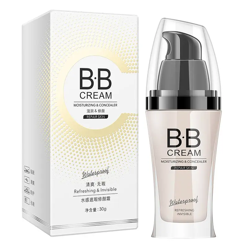 Gezicht Make Up Volledige Dekking Waterdichte Langdurige Bb Make Liquid Foundation Crème Bb Cream Cosmetica Huidverzorgingsproducten