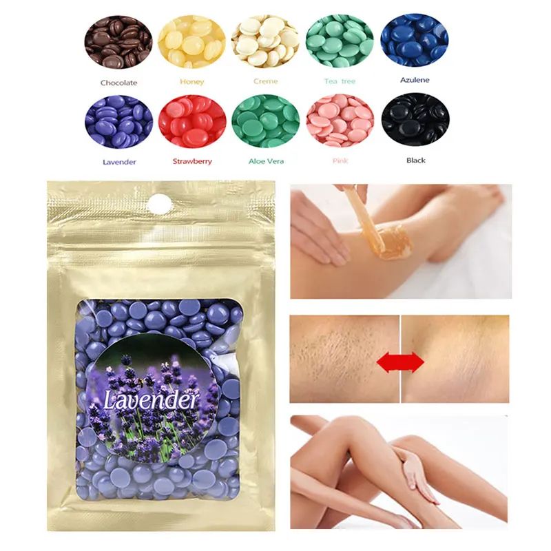 25g/Bag Wax beans No Strip Depilatory Hot Film Hard Wax Pellet Waxing Bikini Face Legs Body Hair Removal Bean For Women Men