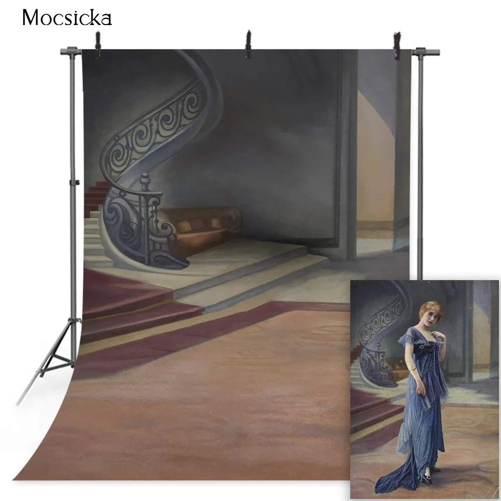 

Rustic Oil Painting Palace Backdrop for Photography Adult Birthday Portrait Background Art Photocall Studio Props