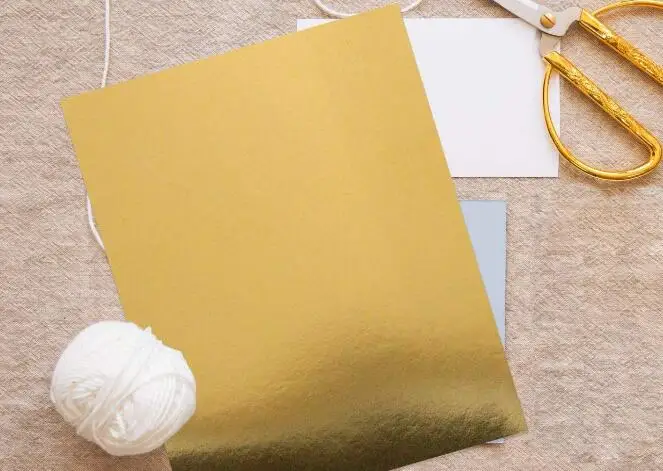 SIZE A4 250GSM SINGLE SIDE GOLDEN MIRROR FINISH CARDSTOCK METALLIC SHINY PAPER CARD FOR CRAFT CARDMAKING