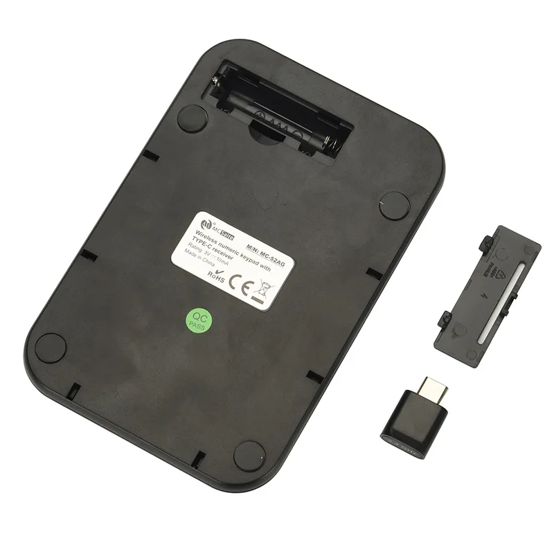 Wireless  Numeric Keypad Type C, 2.4G Portable 18-Key USB C Mini Number Pad Keypad with Type-C Receiver Compatible PC ,MacBook