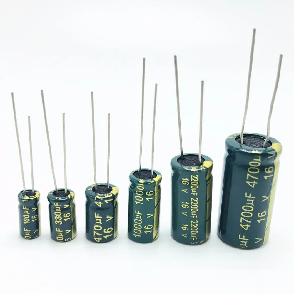 5-50pcs 16V High Frequency Low ESR Aluminum Capacitor 100UF 220UF 330UF 470UF 680UF 1000UF 1500UF 2200UF 3300UF 4700UF