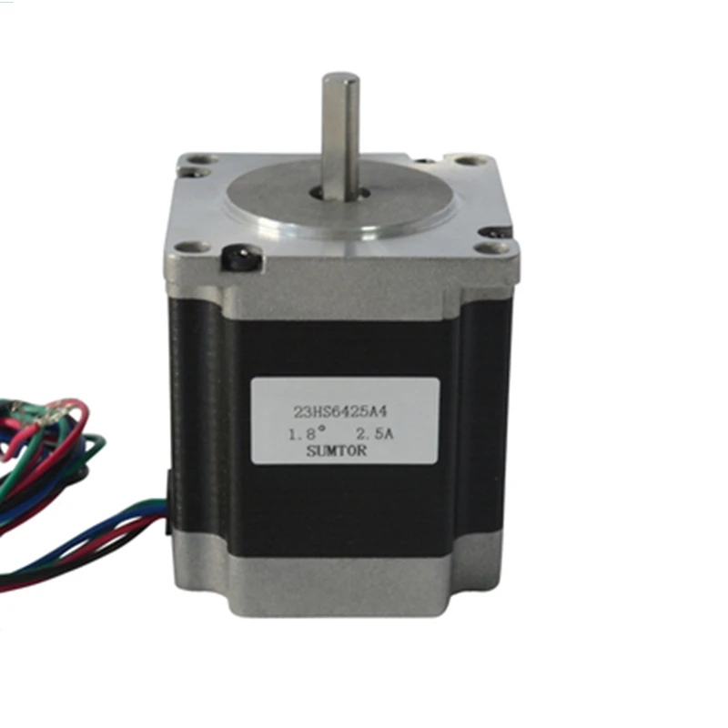 Nema23 Stepper Motor 2-phase 4-wire 64mm Torque 1.5NM 1.8 Degree 2.5A Shaft Diameter 6.35mm/8mm Hybrid Motor