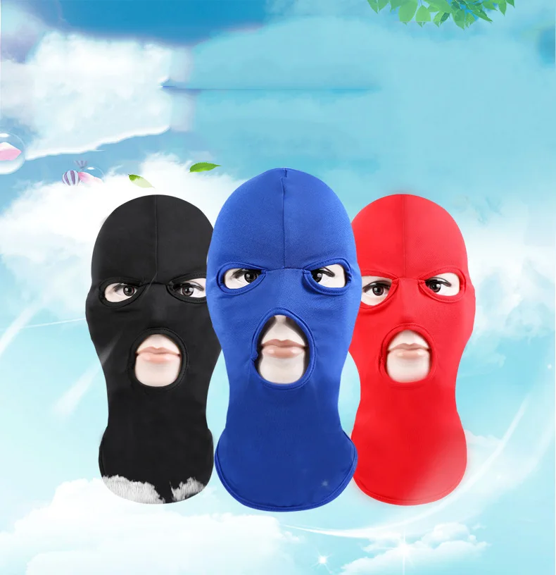 

3-Hole Knitted Balaclava Full Face Cover Ski Neck Gaiter Winter Balaclava Windproof Motorcycle Warm Head Wrap For Outdoor Sports