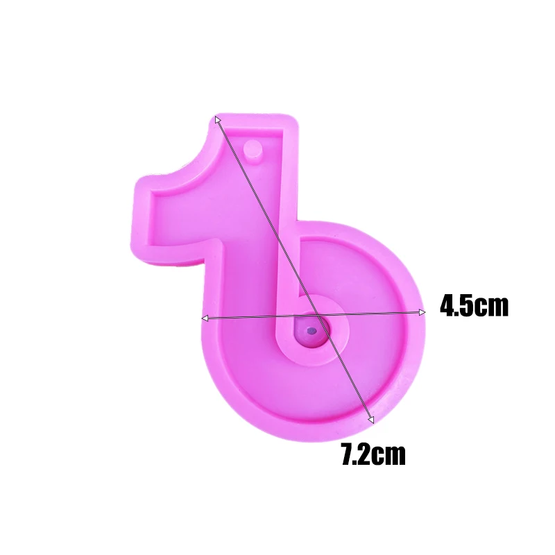 Silicone Resin Keychain Mold Musical Note Keychain Silicone Mold Hole DIY Chocolate Handmade Ice Cream Cupcakes Cake Decoration