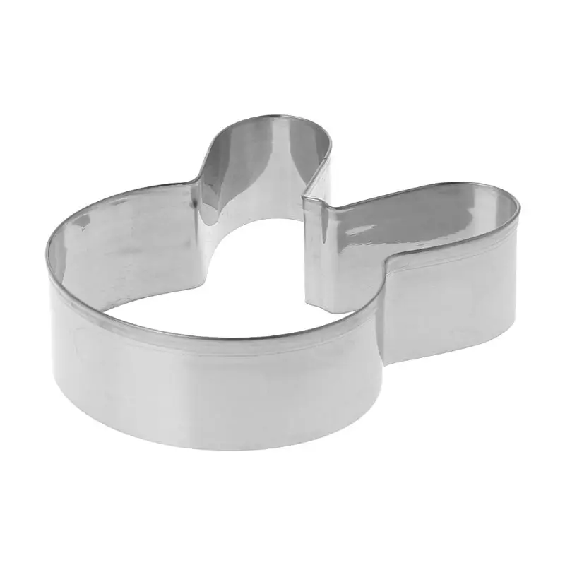 أرنب عيد الفصح الأرنب رئيس الفولاذ المقاوم للصدأ قاطعة البسكوت كعكة الخبز الشوكولاته قالب فندان المعجنات البسكويت قالب لتقوم بها بنفسك الحرف 19QE