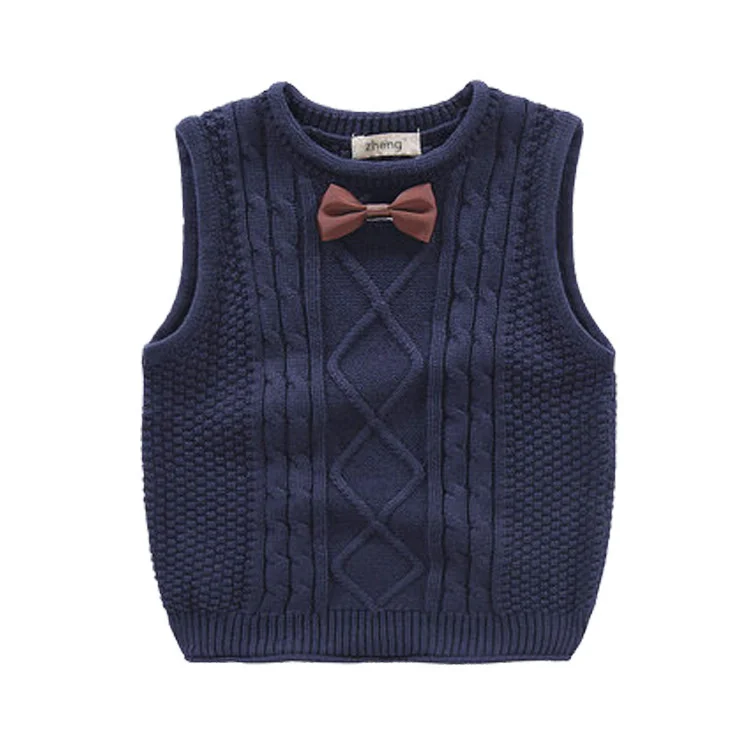 Boy Sweater Autumn winter Child Vest Knitting Leisure Time Vest 100% Cotton good quality Children vest Gentleman costume