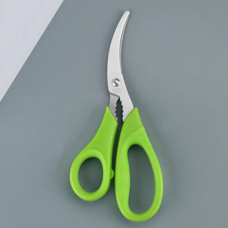 Dropship Stainless Steel Shrimp Shell Cut Multi-function Crayfish Shelling Scissors Kitchen Household Shelling Food Scissors