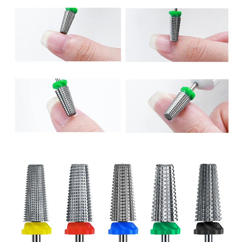 High-end Five one Alloy Plating Tungsten Steel Drill Bit Electric Grinding Head Nail Cuticle Removal Nail Accessories and Tools