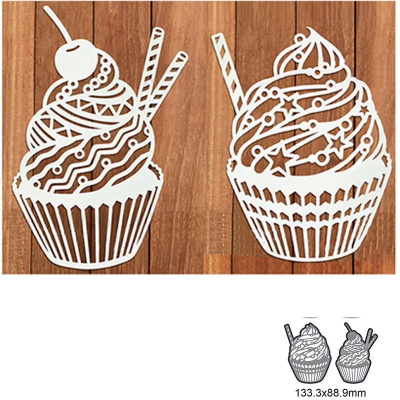 

Delicious Ice Cream Metal Cutting Dies For DIY Scrapbook Cutting Die Paper Cards Embossed Decorative Craft Die Cut New Arrival