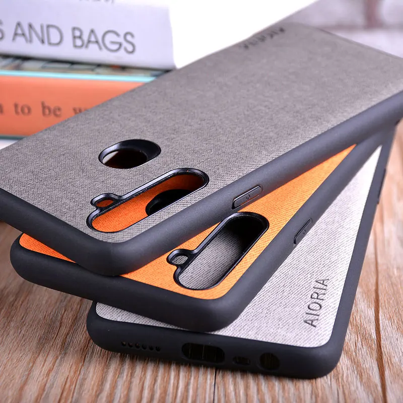 Case for OPPO Realme 5 5 pro coque Luxury textile Leather skin soft TPU hard PC phone cover for OPPO Realme 5 5 pro case funda