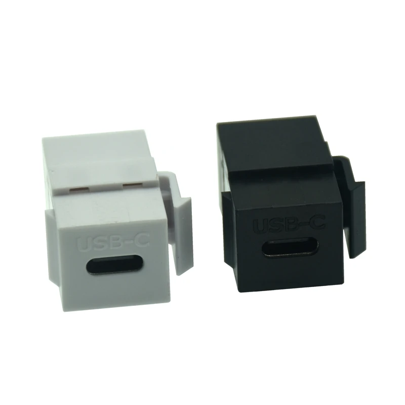 USB C Keystone Jack, Tipo-C Conector, Inserção Keystone, Fêmea para Fêmea para Placa de Parede, Painel, USB 3.1