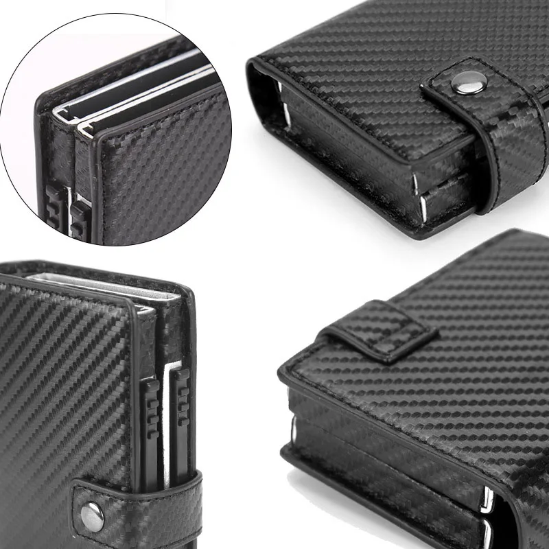 2019 Aluminum Wallet Credit Card Holder Metal with RFID Blocking Multifunction Wallet Travel Metal Case