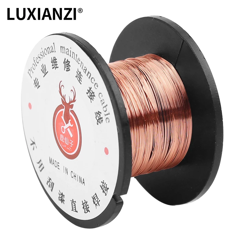 

LUXIANZI 0.1mm Enameled Copper Wire PCB Repair Jumper Copper Wire for Soldering Motherboard BGA Welding Repair Tools