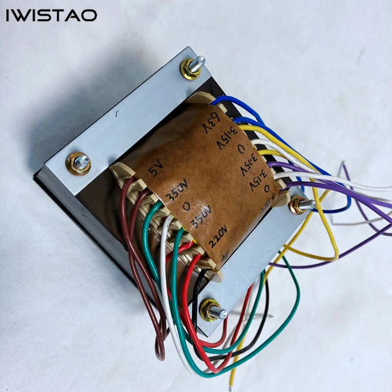 IWISTAO Tube Amp Power transformer 300W 350V-0-350V 5V 6.3V  Silicon Steel Sheets Oxygen-free Copper Wire Audio DIY
