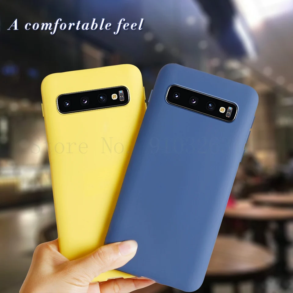 Candy Color Silicone Phone Case For Samsung Galaxy S10 Full Body Protection Shockproof Cover Case For Galaxy S10 SM-G973F/DS 6.1